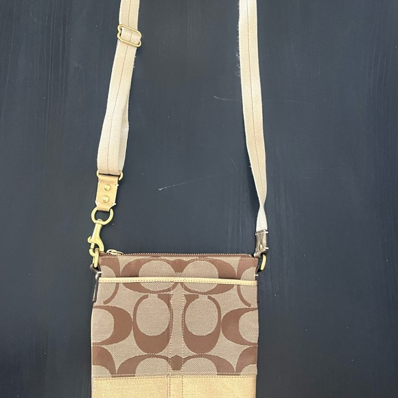 Coach Brown and Tan Crossbody Bag - Picture 4 of 5